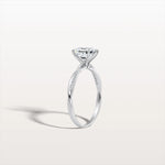 1CT Asscher Cut Lab Diamond Twisted Engagement Ring In Solid Gold/Platinum - Rings
