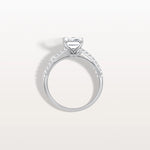 Emerald Cut Solitaire Pave 2CT Lab Grown Engagement Ring - Rings
