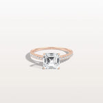 Asscher Cut Pave Solitaire 2CT Lab Grown Engagement Ring - Rings