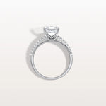 Asscher Cut Pave Solitaire 2CT Lab Grown Engagement Ring - Rings