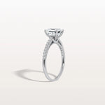 Asscher Cut Pave Solitaire 2CT Lab Grown Engagement Ring - Rings