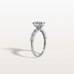 Hidden Halo Asscher Cut 1CT Lab Grown Diamond Pave Ring - Rings