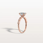 Hidden Halo Asscher Cut 1CT Lab Grown Diamond Pave Ring - Rings