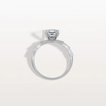 Hidden Halo Asscher Cut 1CT Lab Grown Diamond Pave Ring - Rings