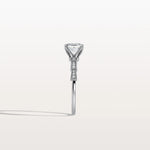 Hidden Halo Asscher Cut 1CT Lab Grown Diamond Pave Ring - Rings