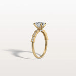 Hidden Halo Asscher Cut 1CT Lab Grown Diamond Pave Ring - Rings