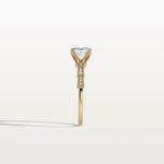 Hidden Halo Asscher Cut 1CT Lab Grown Diamond Pave Ring - Rings