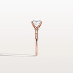 Hidden Halo Asscher Cut 2CT Lab Grown Diamond Pave Ring - Rings