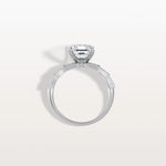 Hidden Halo Asscher Cut 2CT Lab Grown Diamond Pave Ring - Rings