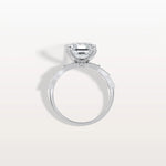 Hidden Halo Asscher Cut 3CT Lab Grown Diamond Pave Ring - Rings