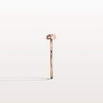 0.1CT Hexagon Bezel Solitaire Round Lab Diamond Ring - Rings