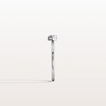 0.1CT Hexagon Bezel Solitaire Round Lab Diamond Ring - Rings