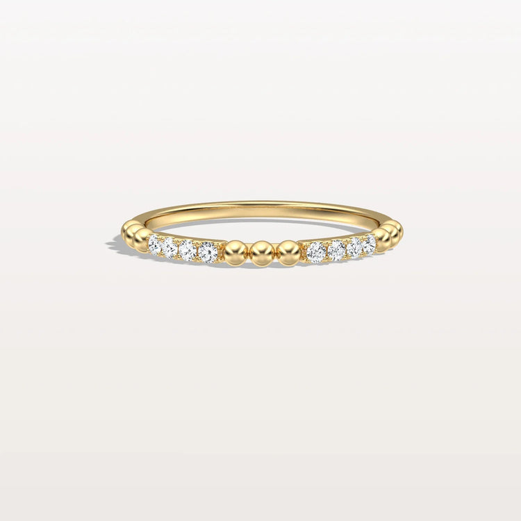 Milligram Pave Lab Grown Diamond Stackable Ring - Rings