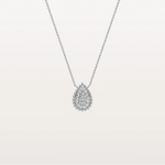 Lab Grown Diamond Teardrop Necklace in 14K Gold/Platinum - Necklaces