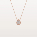 Lab Grown Diamond Teardrop Necklace in 14K Gold/Platinum - Necklaces