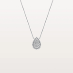 Lab Grown Diamond Teardrop Necklace in 14K Gold/Platinum - Necklaces