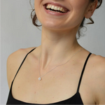 Hexagon Lab Grown Diamond Necklace in 14K Solid Gold/Platinum - Necklaces