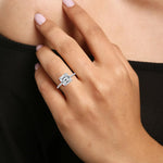 Asscher Cut Pave Solitaire 3CT Lab Grown Engagement Ring - Rings