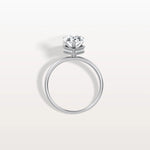 Hidden Halo 2CT Pear Lab Diamond Ring with Basket Setting - Rings