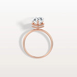 Hidden Halo 3CT Pear Lab Diamond Ring with Basket Setting - Rings