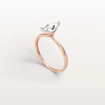 1CT Pear Cut Lab Diamond Engagement Ring In 14K Gold - Rings