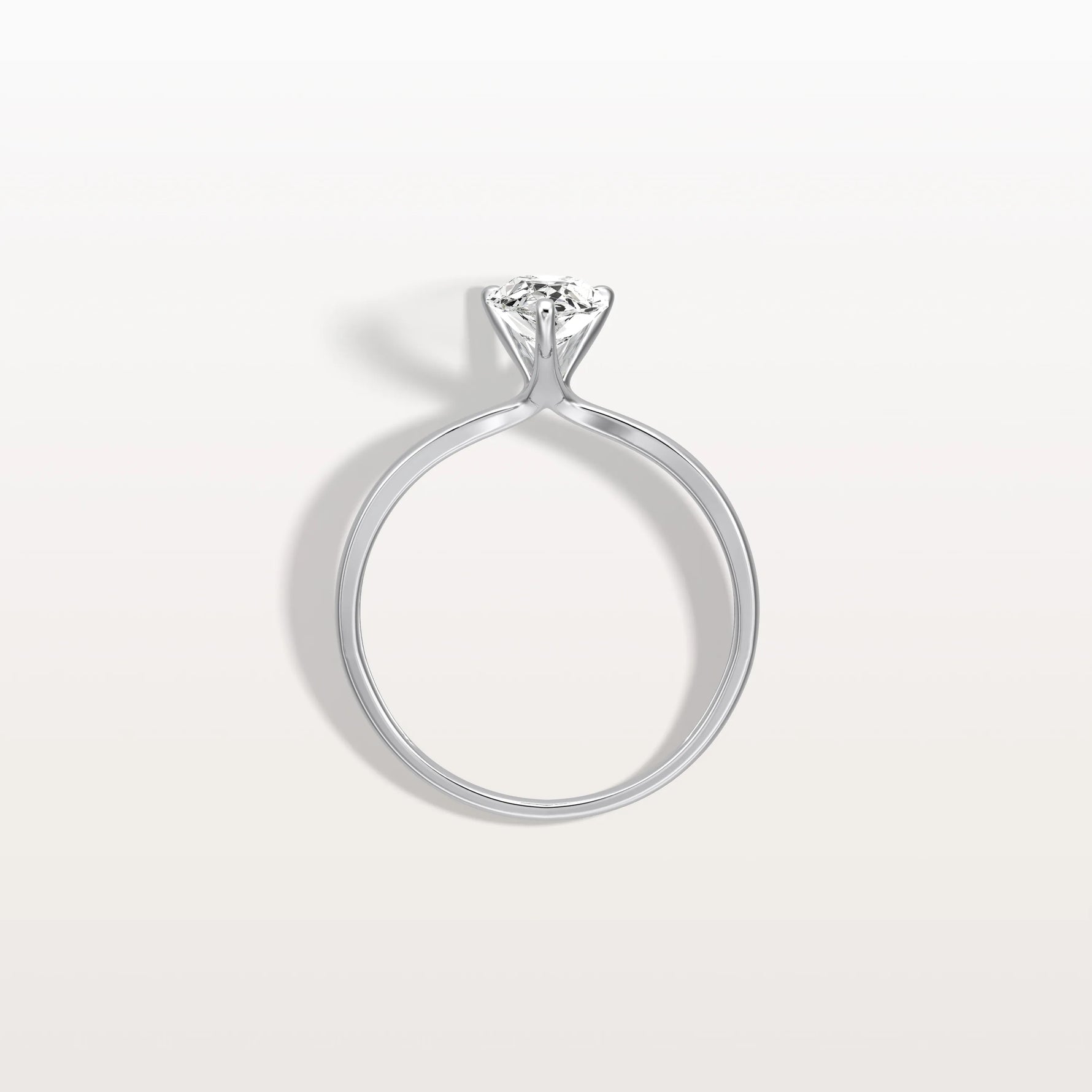 1CT Pear Cut Lab Diamond Engagement Ring In 14K Gold - Rings