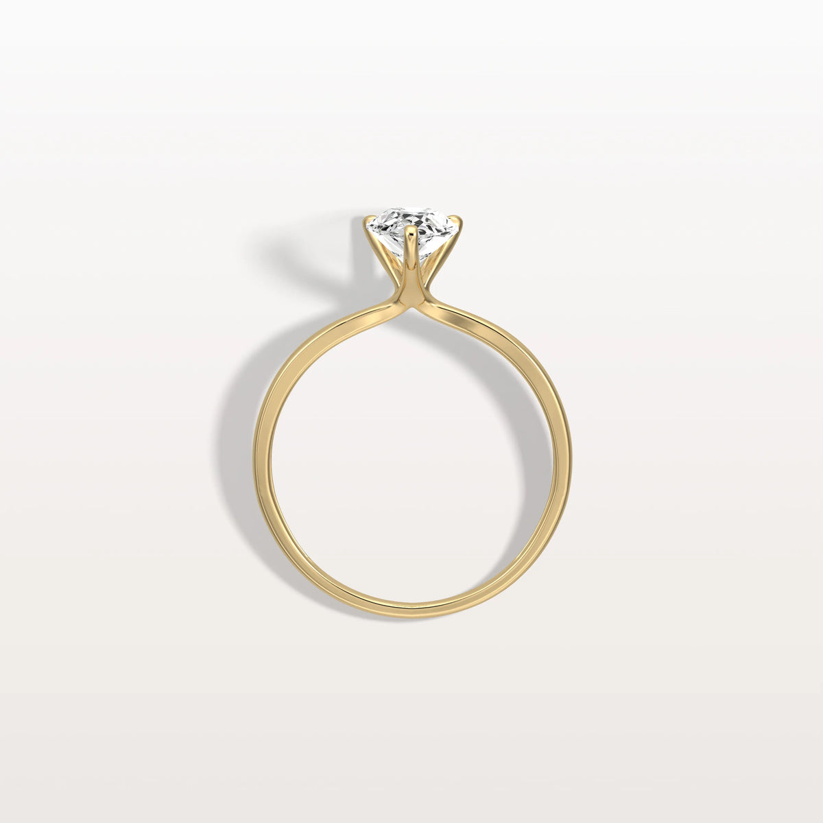 1CT Pear Cut Lab Diamond Engagement Ring In 14K Gold - Rings
