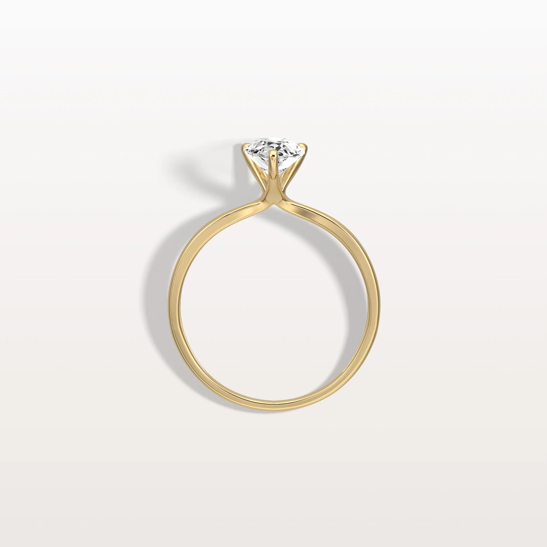 1CT Pear Cut Lab Diamond Engagement Ring In 14K Gold - Rings