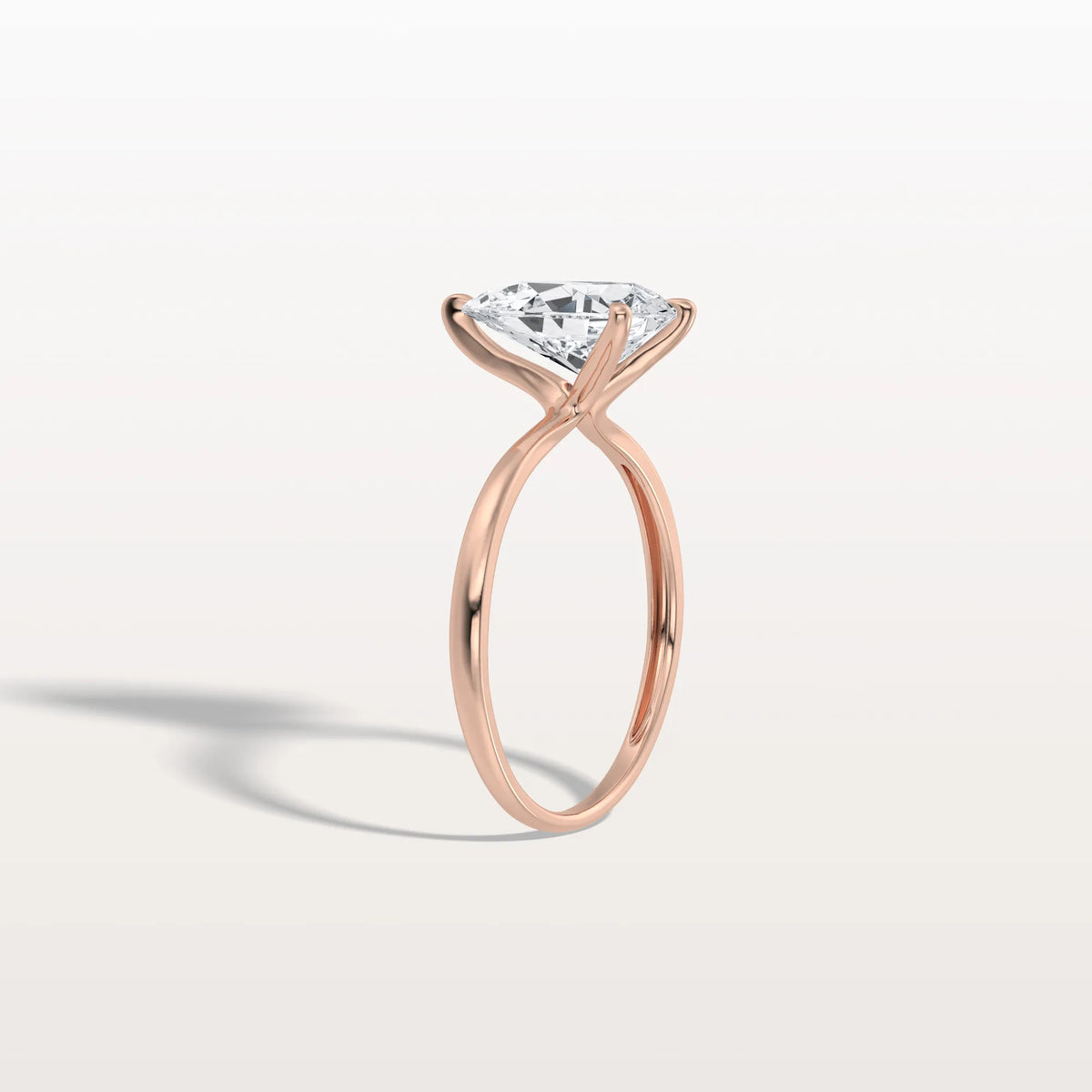 2CT Pear Cut Lab Diamond Engagement Ring In 14K Gold - Rings