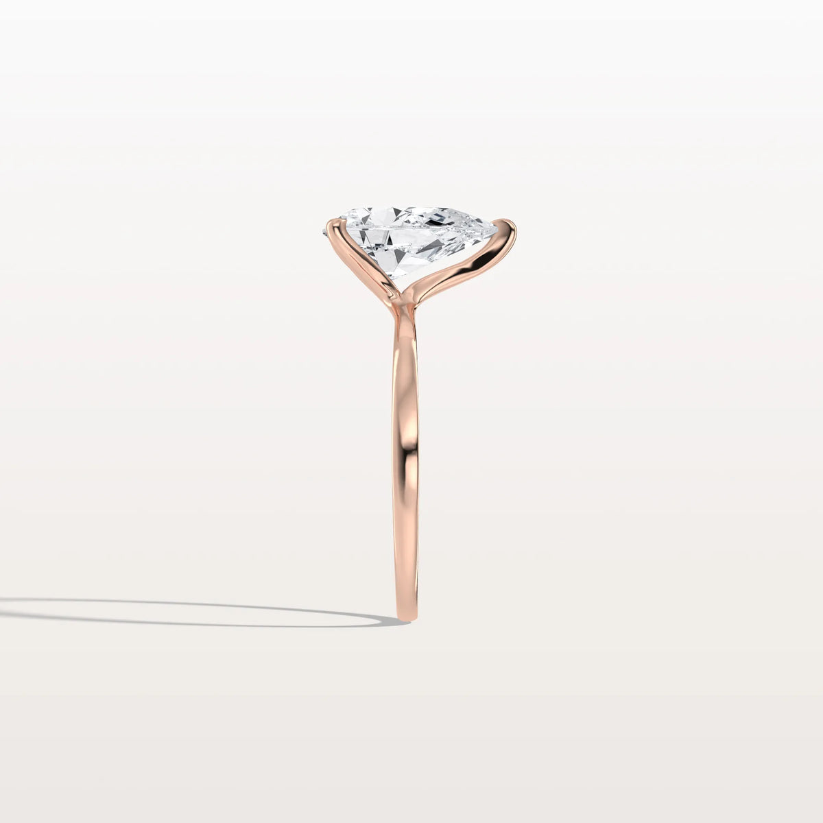 2CT Pear Cut Lab Diamond Engagement Ring In 14K Gold - Rings