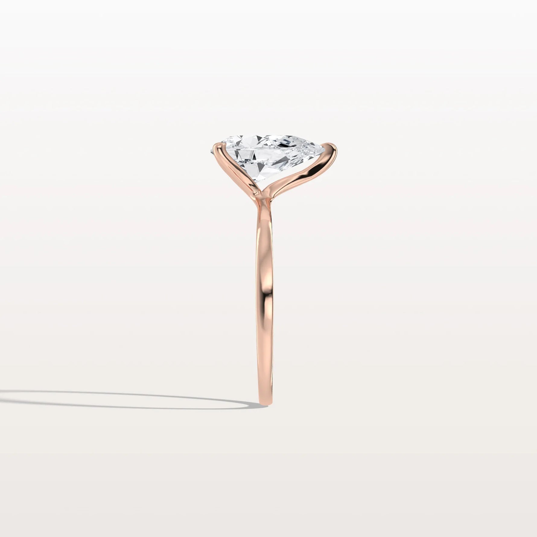 2CT Pear Cut Lab Diamond Engagement Ring In 14K Gold - Rings