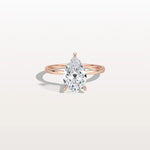 2CT Pear Cut Lab Diamond Engagement Ring In 14K Gold - Rings
