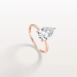 2CT Pear Cut Lab Diamond Engagement Ring In 14K Gold - Rings