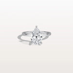 2CT Pear Cut Lab Diamond Engagement Ring In 14K Gold - Rings