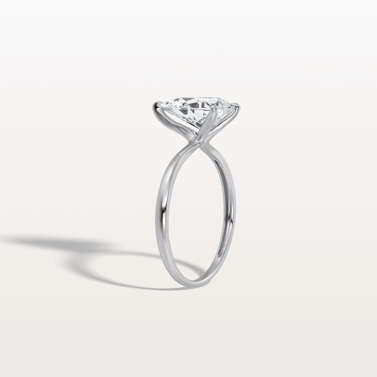 2CT Pear Cut Lab Diamond Engagement Ring In 14K Gold - Rings