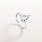 2CT Pear Cut Lab Diamond Engagement Ring In 14K Gold - Rings