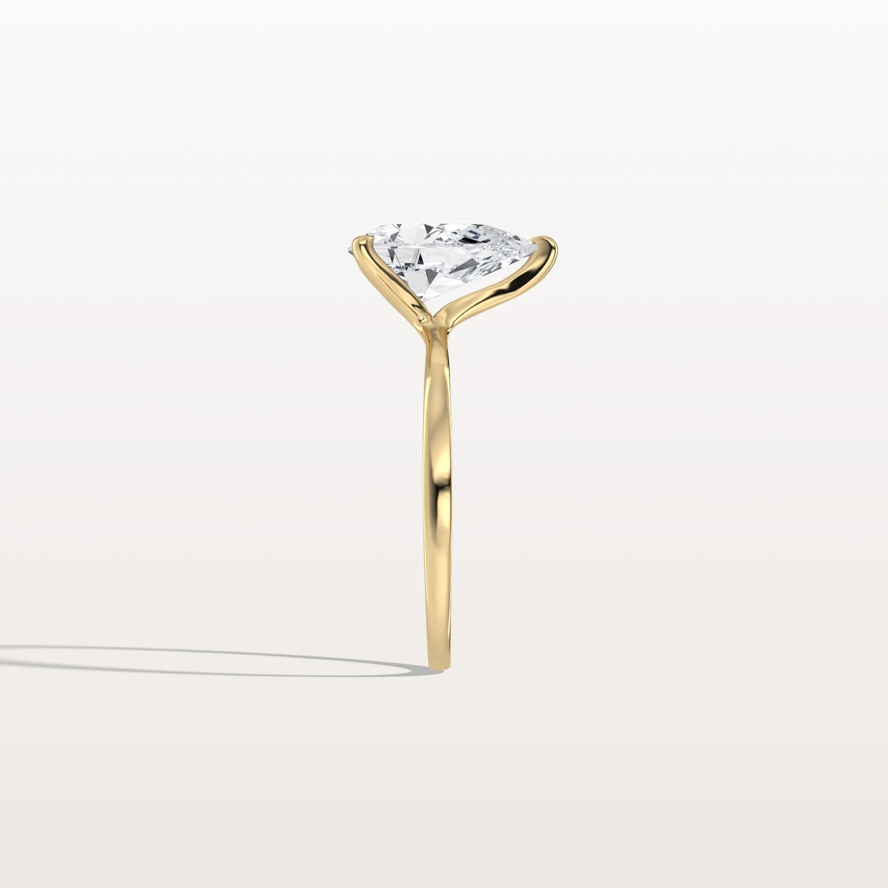 2CT Pear Cut Lab Diamond Engagement Ring In 14K Gold - Rings