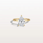 2CT Pear Cut Lab Diamond Engagement Ring In 14K Gold - Rings