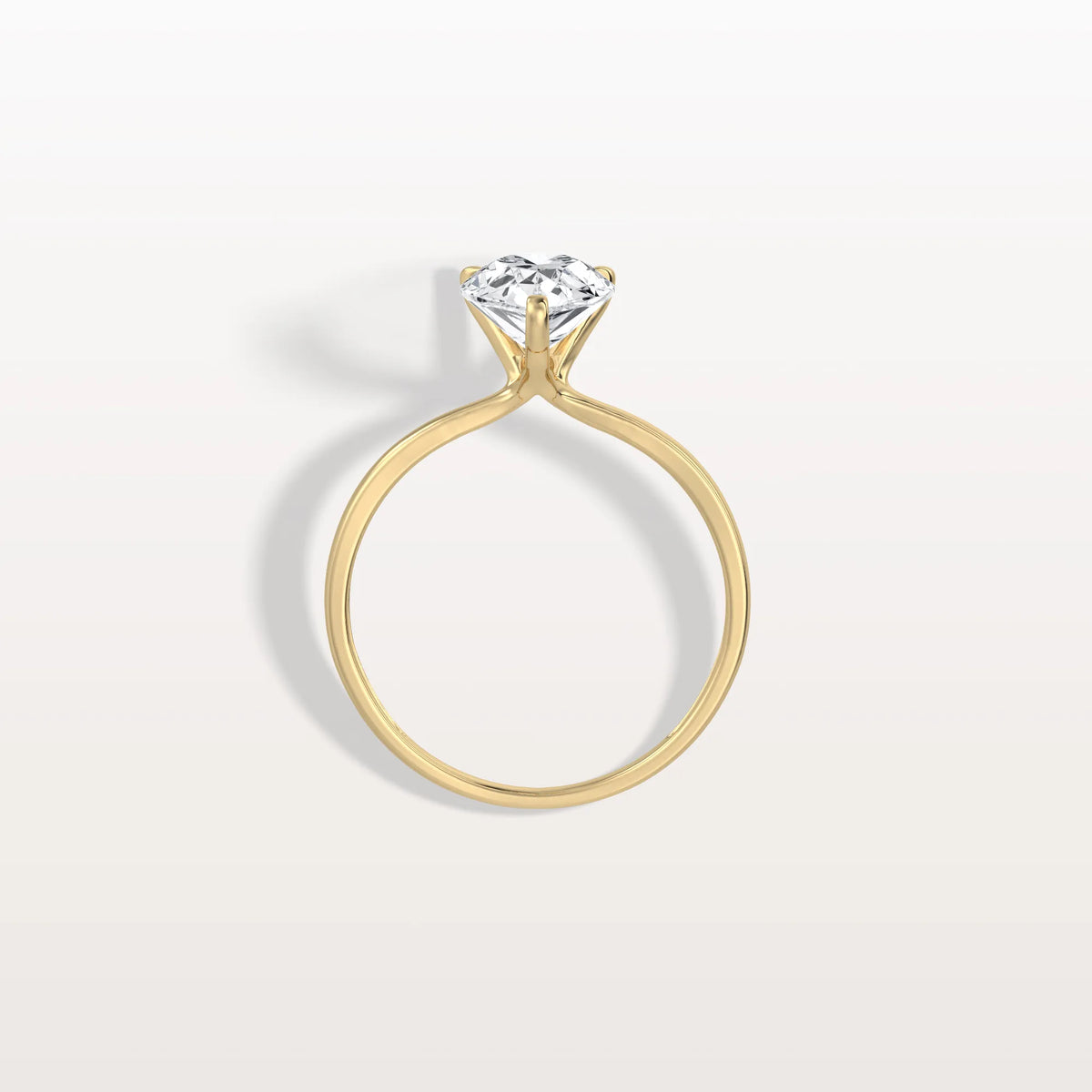 2CT Pear Cut Lab Diamond Engagement Ring In 14K Gold - Rings