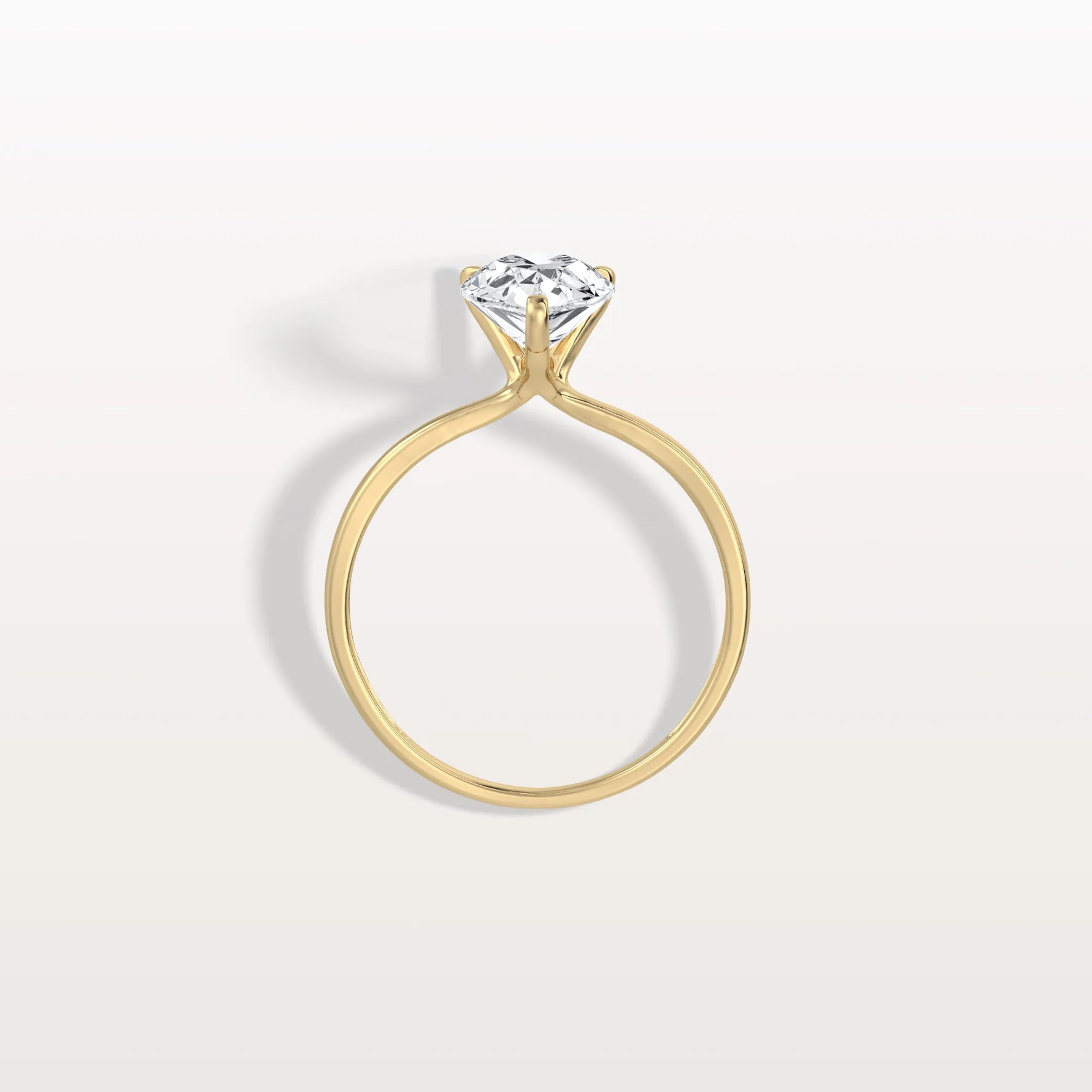 2CT Pear Cut Lab Diamond Engagement Ring In 14K Gold - Rings