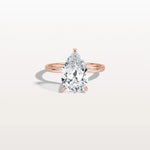 3CT Pear Cut Lab Diamond Engagement Ring In 14K Gold - Rings