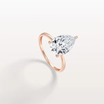 3CT Pear Cut Lab Diamond Engagement Ring In 14K Gold - Rings