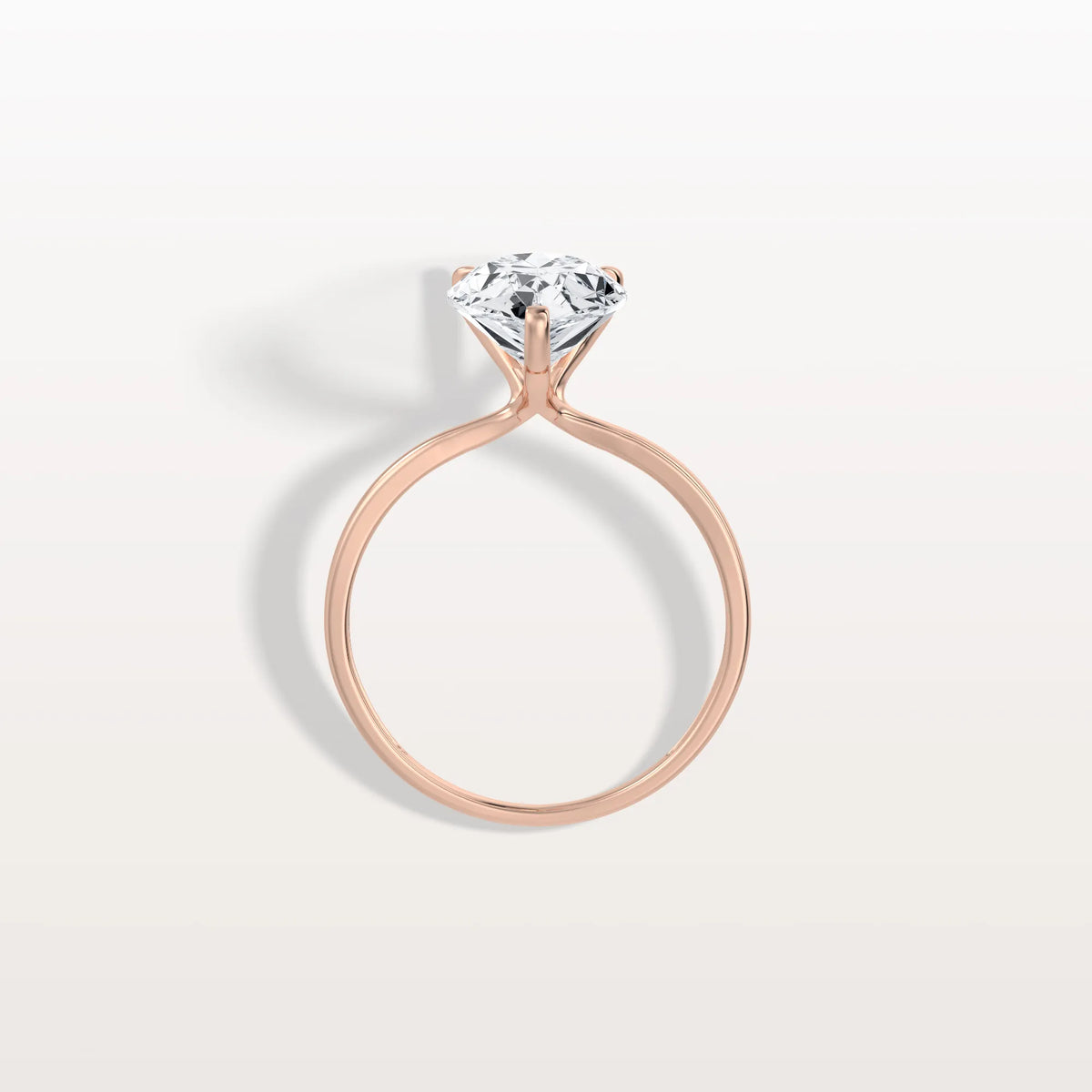 3CT Pear Cut Lab Diamond Engagement Ring In 14K Gold - Rings