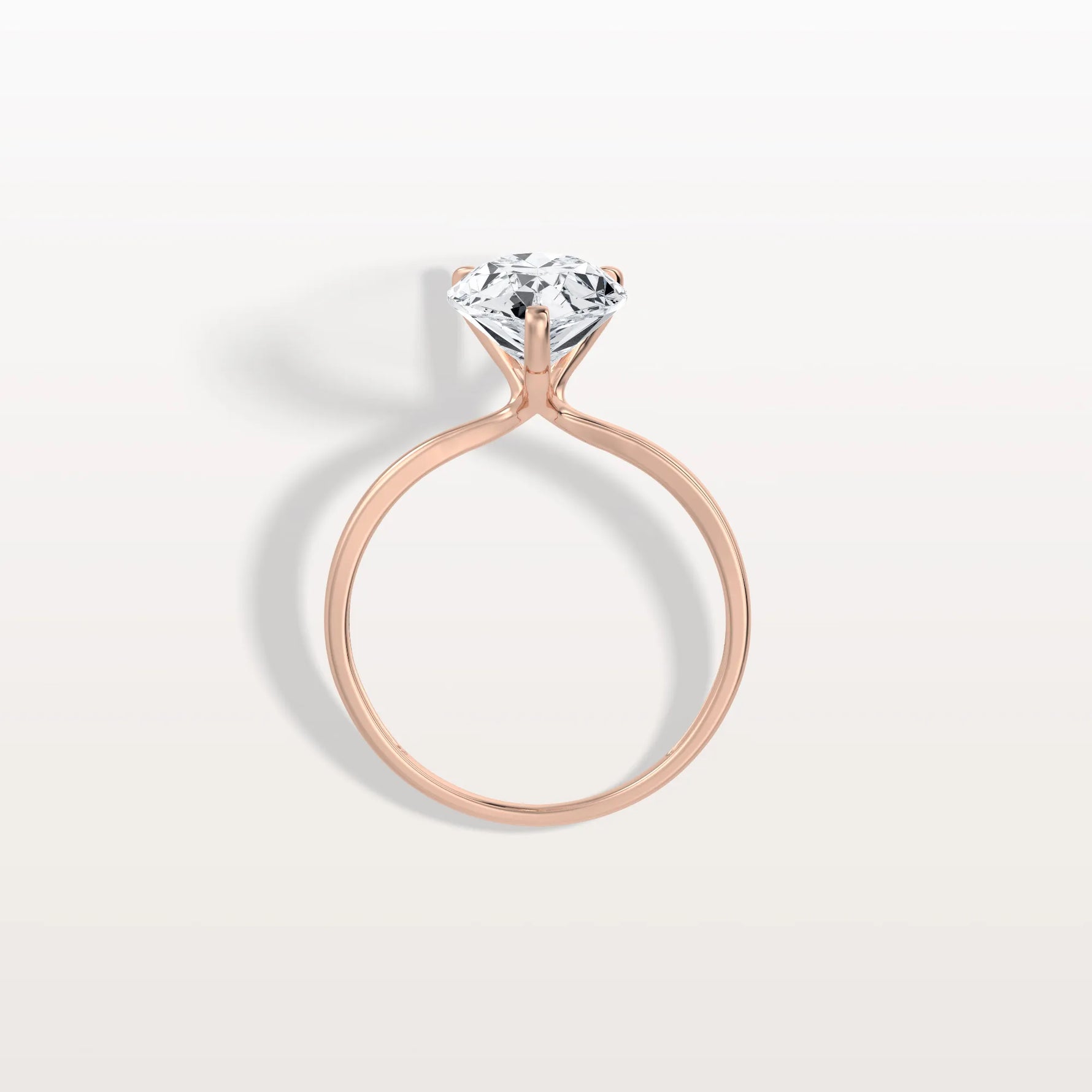 3CT Pear Cut Lab Diamond Engagement Ring In 14K Gold - Rings