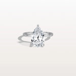 3CT Pear Cut Lab Diamond Engagement Ring In 14K Gold - Rings