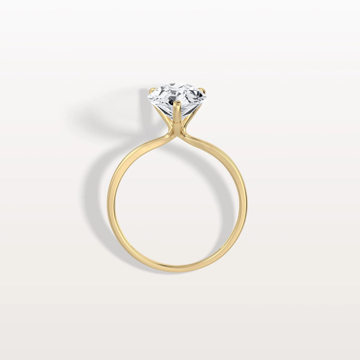 3CT Pear Cut Lab Diamond Engagement Ring In 14K Gold - Rings