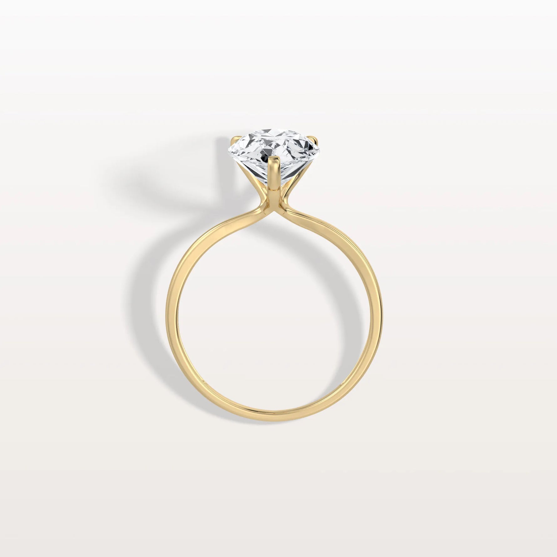 3CT Pear Cut Lab Diamond Engagement Ring In 14K Gold - Rings