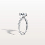1CT Pear Cut Lab Diamond Hidden Halo Ring - Modern Style - Rings