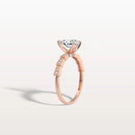 1CT Pear Cut Lab Diamond Hidden Halo Ring - Modern Style - Rings