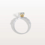1CT Two - Tone Pave Pear Lab Grown Diamond Ring - Rings